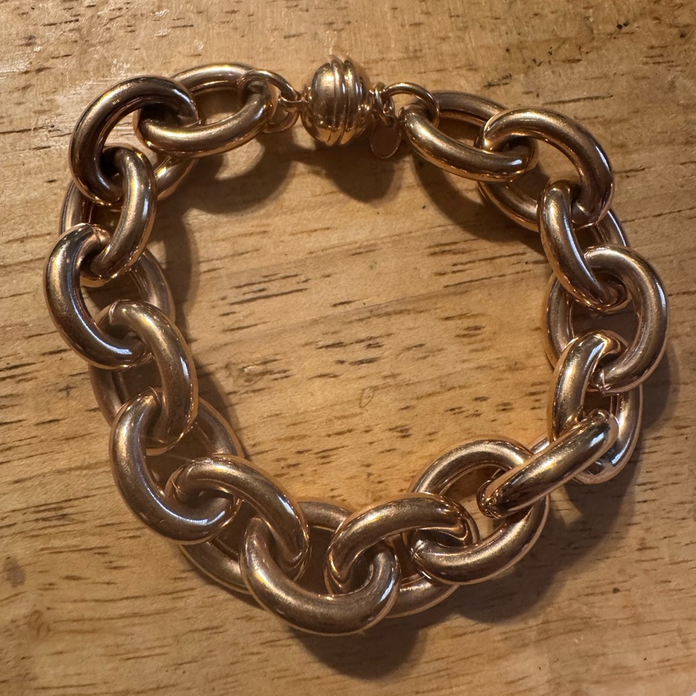 Bronze Milor Italy Chain Link Magnetic Bracelet